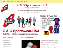 Tablet Screenshot of ggsportswear-usa.com